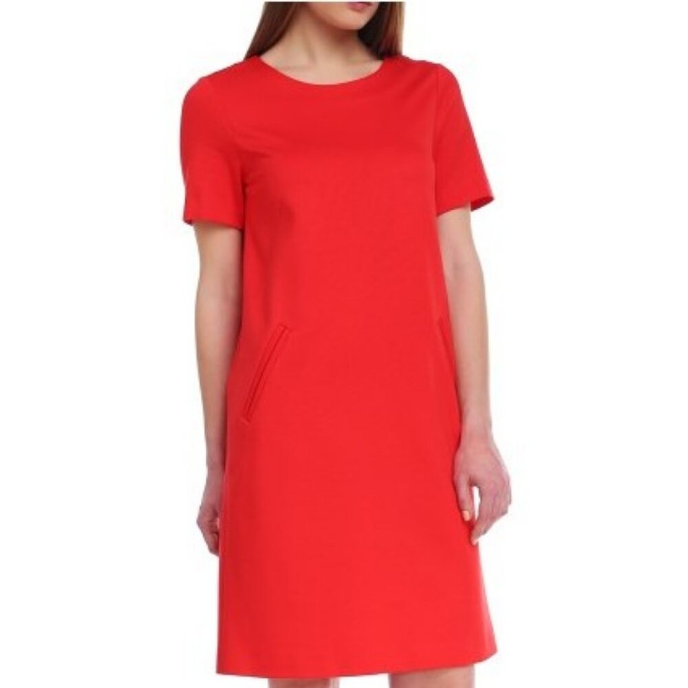 Marc Cain red relaxed scuba jersey T-shirt dress size 8